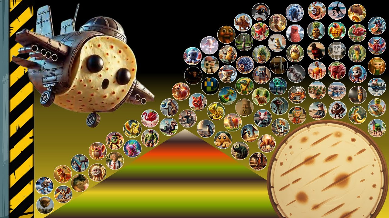 Escape from Bombardini Tortinii! - ALL 161 NEW Italian Brainrot Survival Marble Race