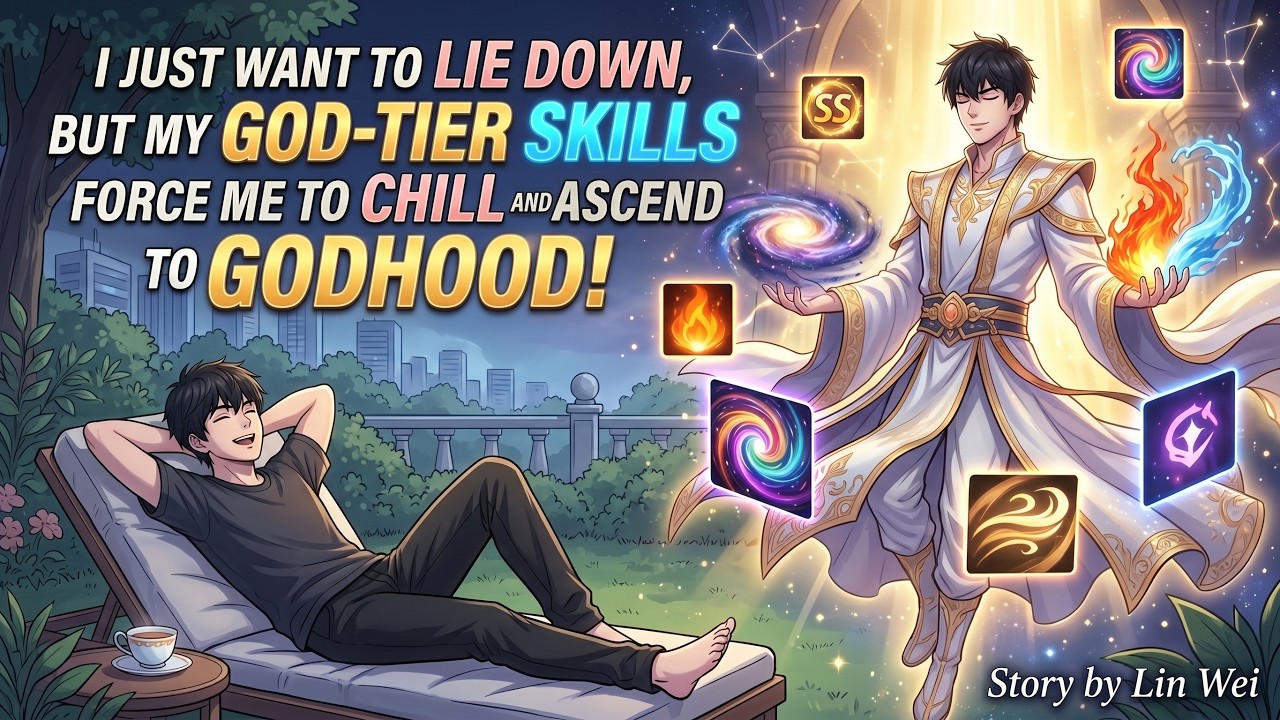 I just want to lie down, but my god-tier skills force me to chill and ascend to godhood!