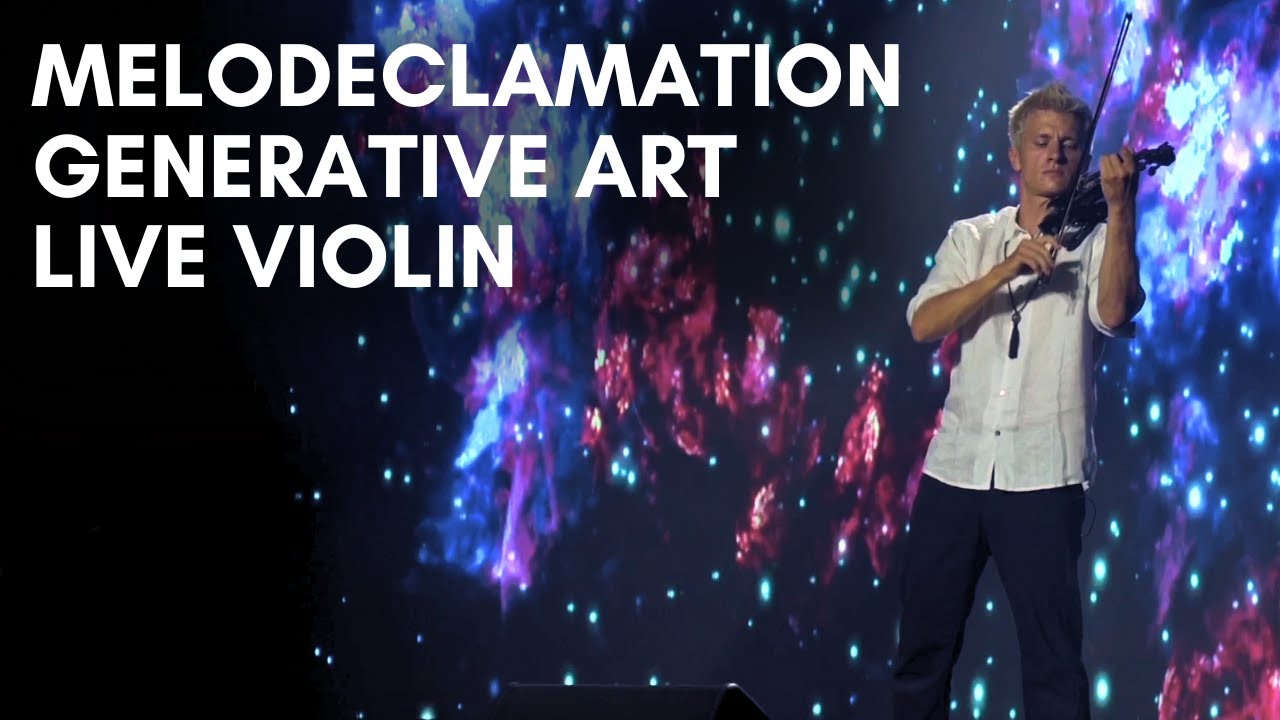 Cinematic Contemporary Ambient & Beautiful Poetry | Violin & Generative Art | Live Performance 2023