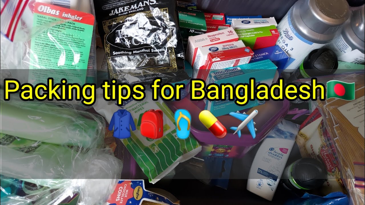 Packing tips for travel ✈ to Bangladesh 🇧🇩  🎒🩴💊👕🥻
