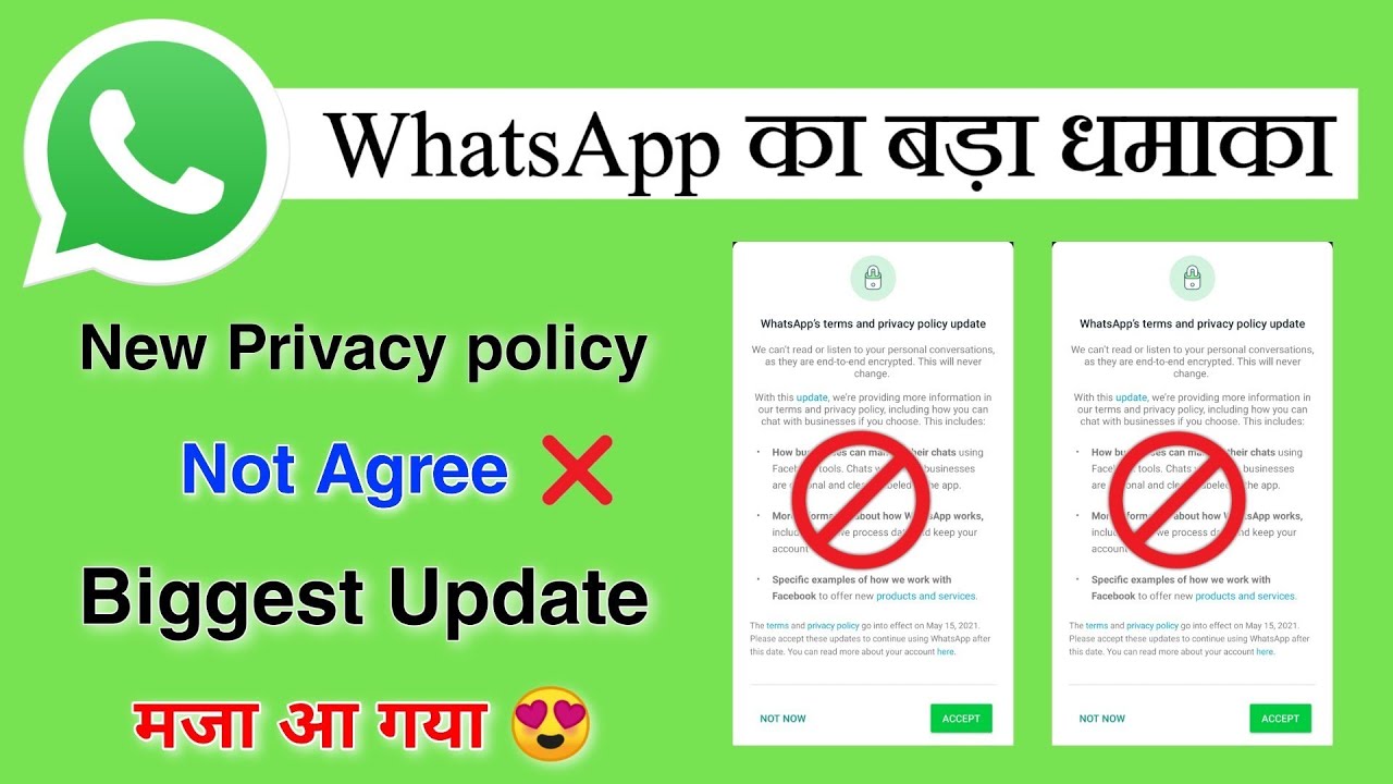 WhatsApp new privacy policy Not Agree biggest update 😍 | whatsapp new policy updates | whatsapp