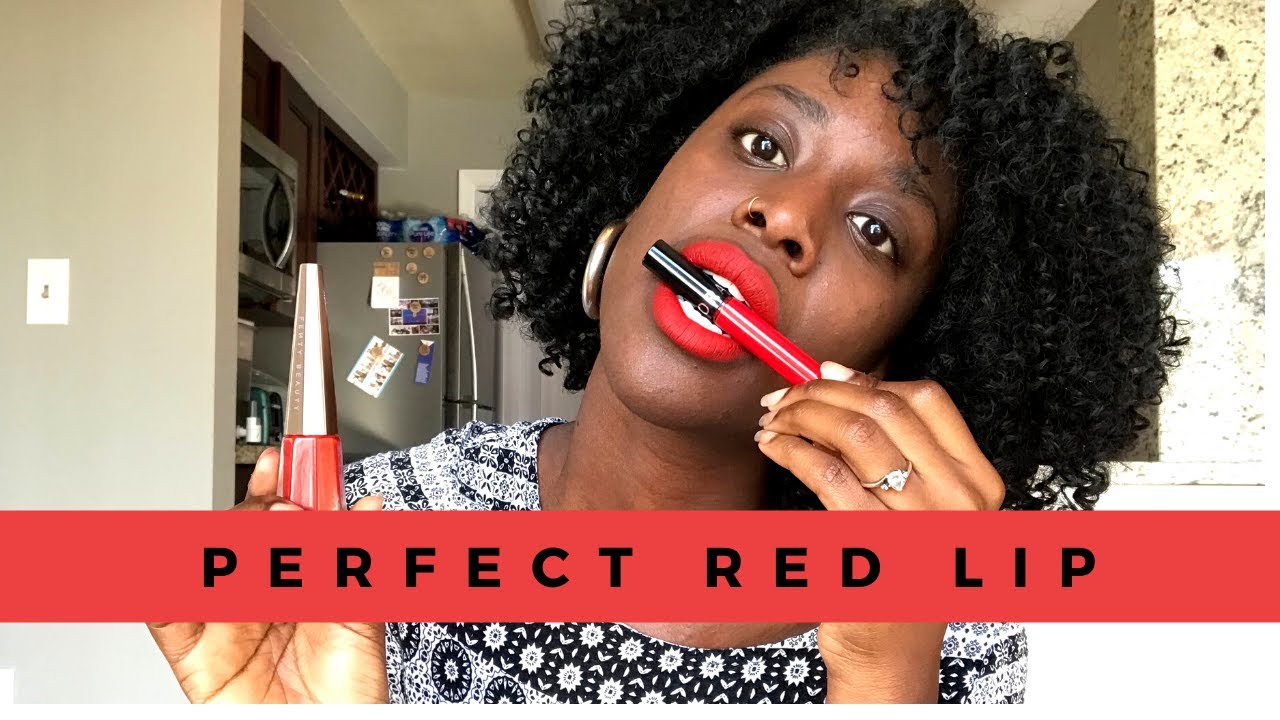 Perfect Red Lip on Dark Skin| Fenty Beauty vs. Sephora