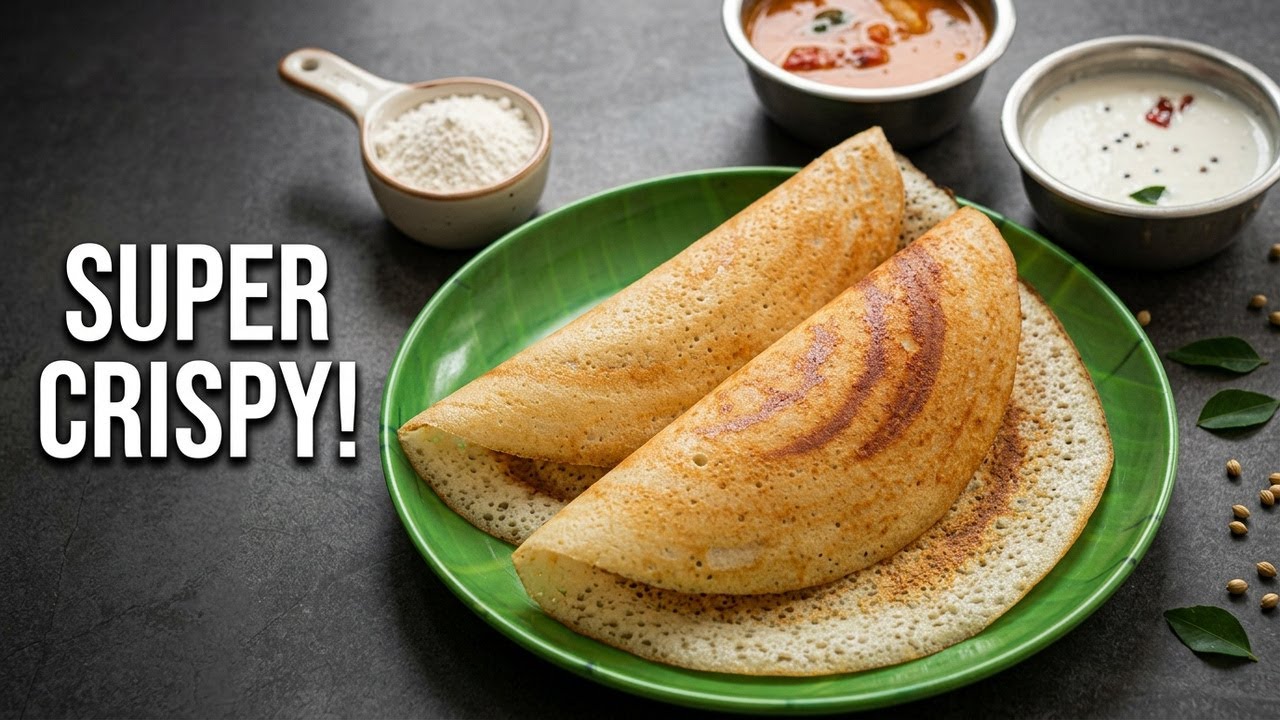 Hotel Style Crispy Dosa With Rice Flour | Secret Tips Inside