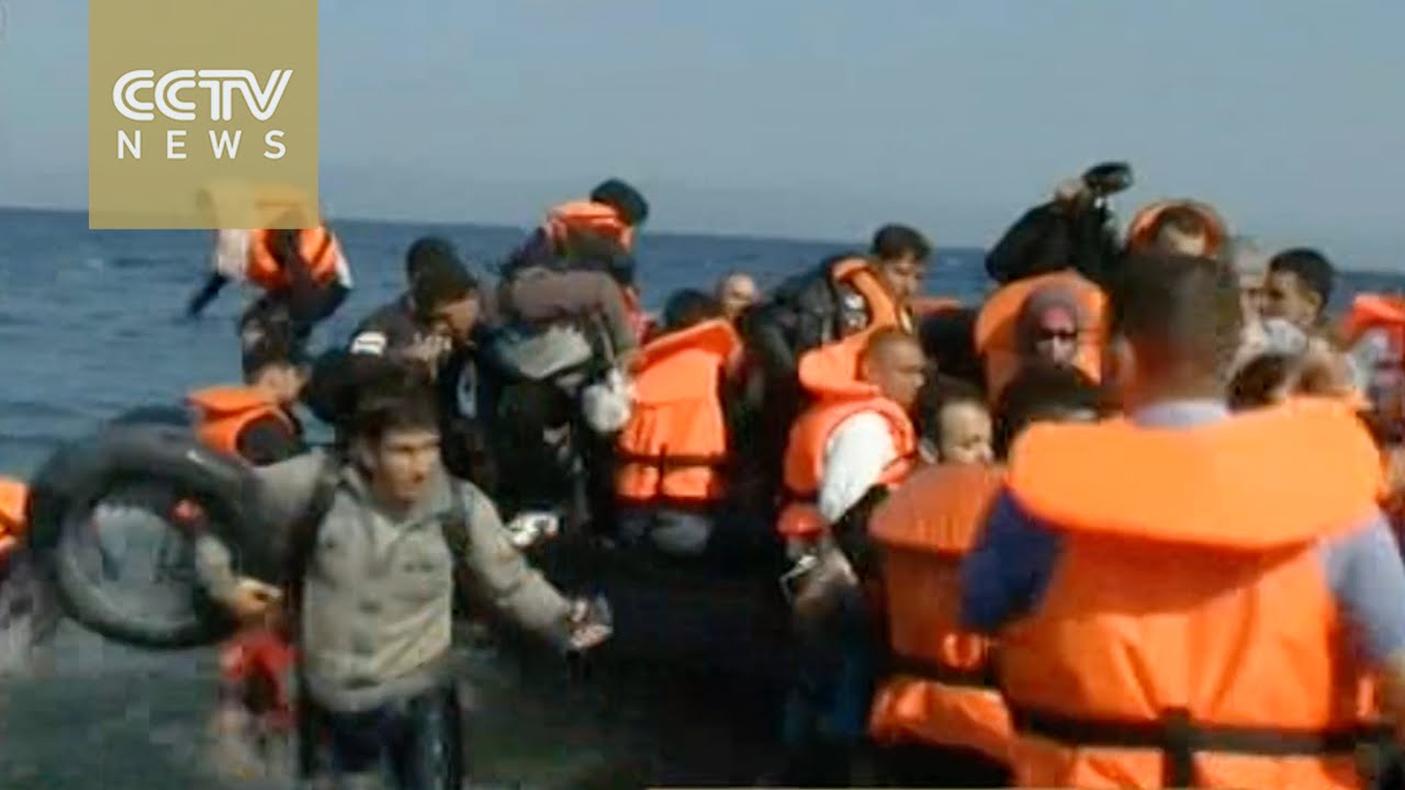 Foreign volunteers rescue stricken migrant dinghy off Lesbos