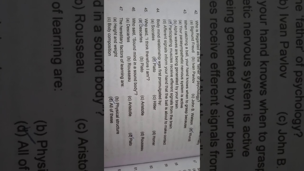 Psychology lecturer past paper of ppsc
