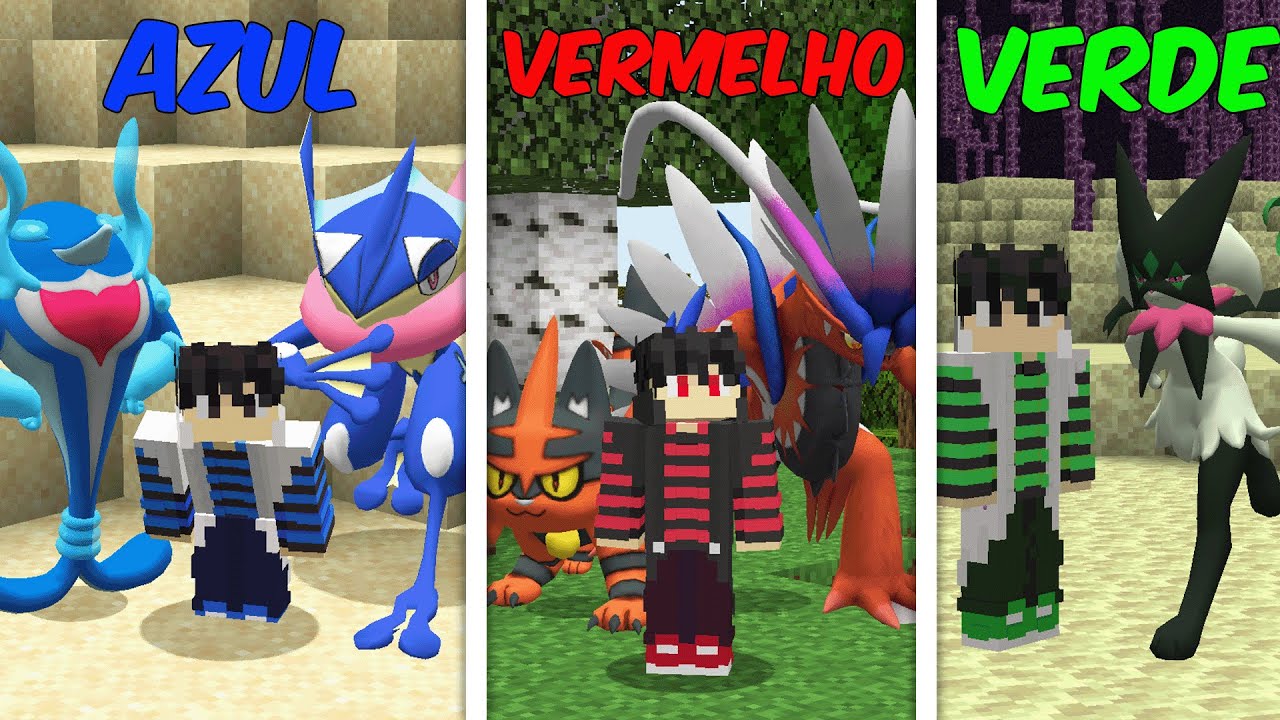 As Cores Decidem Meus Pokémons no Pixelmon!