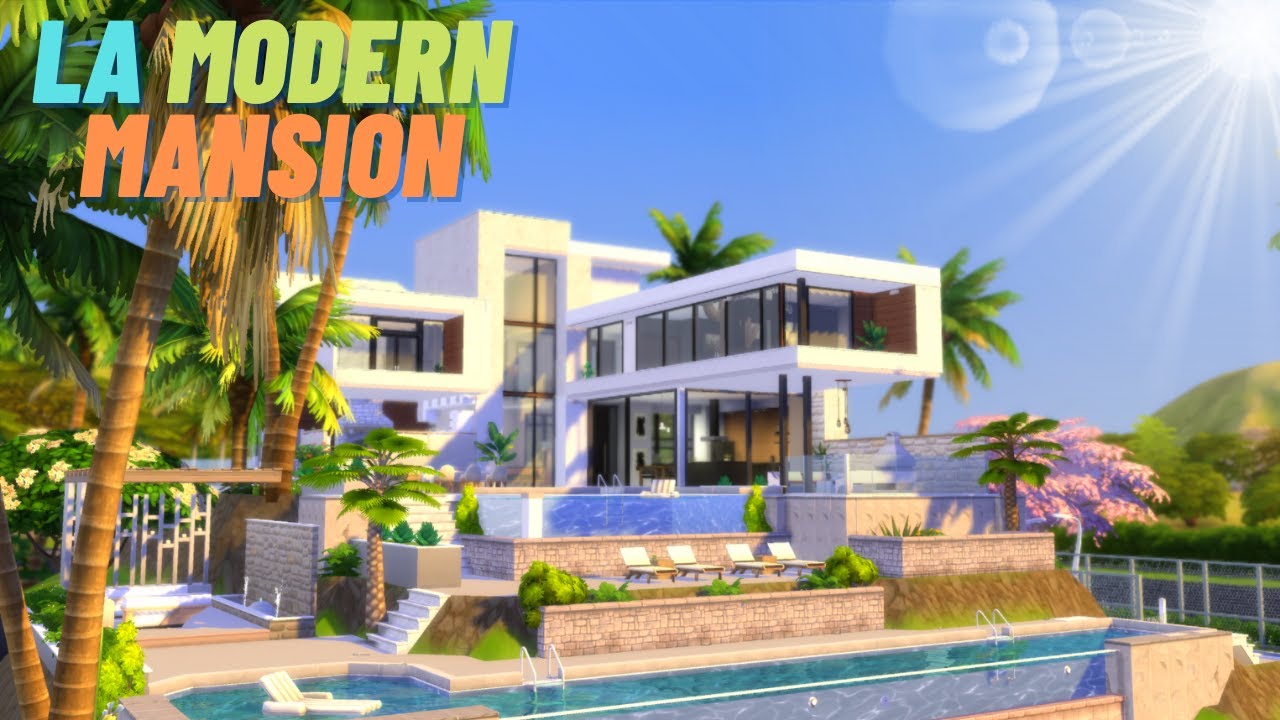 THE SIMS 4: LA MODERN MANSION // SPEED BUILD