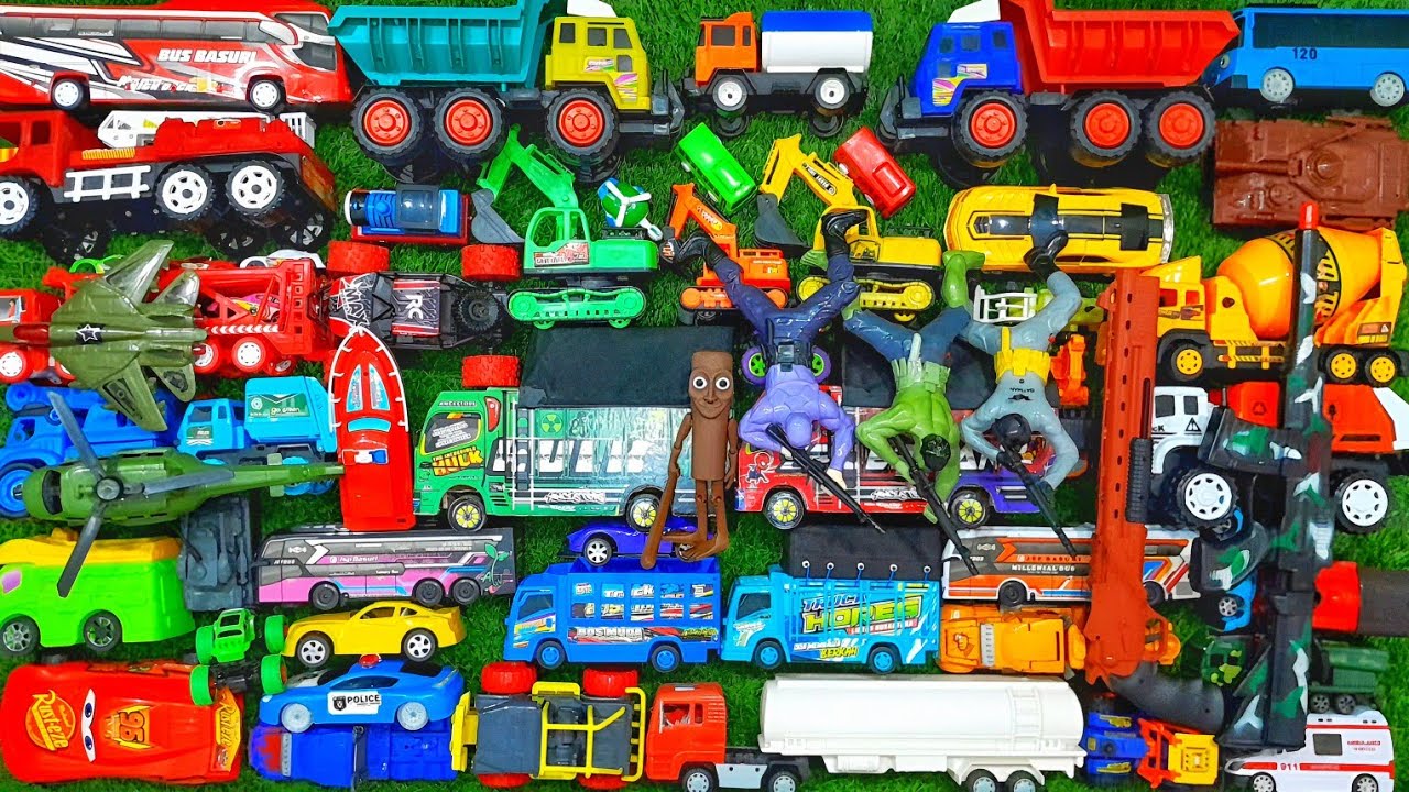 Mobil Mobilan Truk Oleng , Truk molen, Truk tanki, Mobil polisi, Mobil Pemadam, Kereta api, Tayo