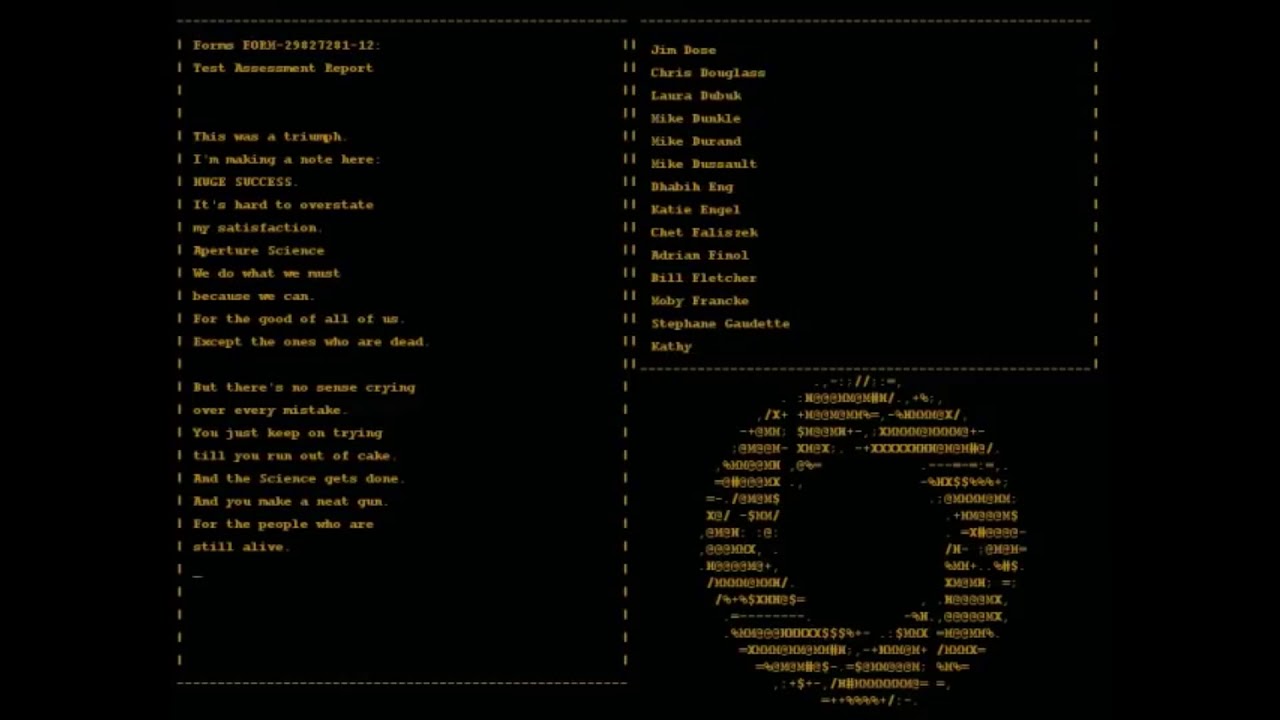 Portal - Still Alive [ 1 Hour Loop - Sleep Song ]