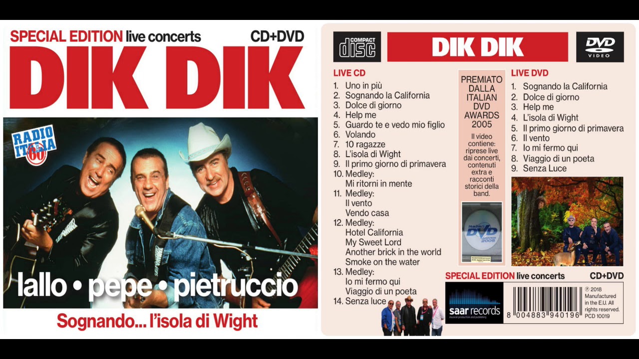 DIK DIK: SPECIAL EDITION - Live Concerts: Sognando...l'Isola di Wight