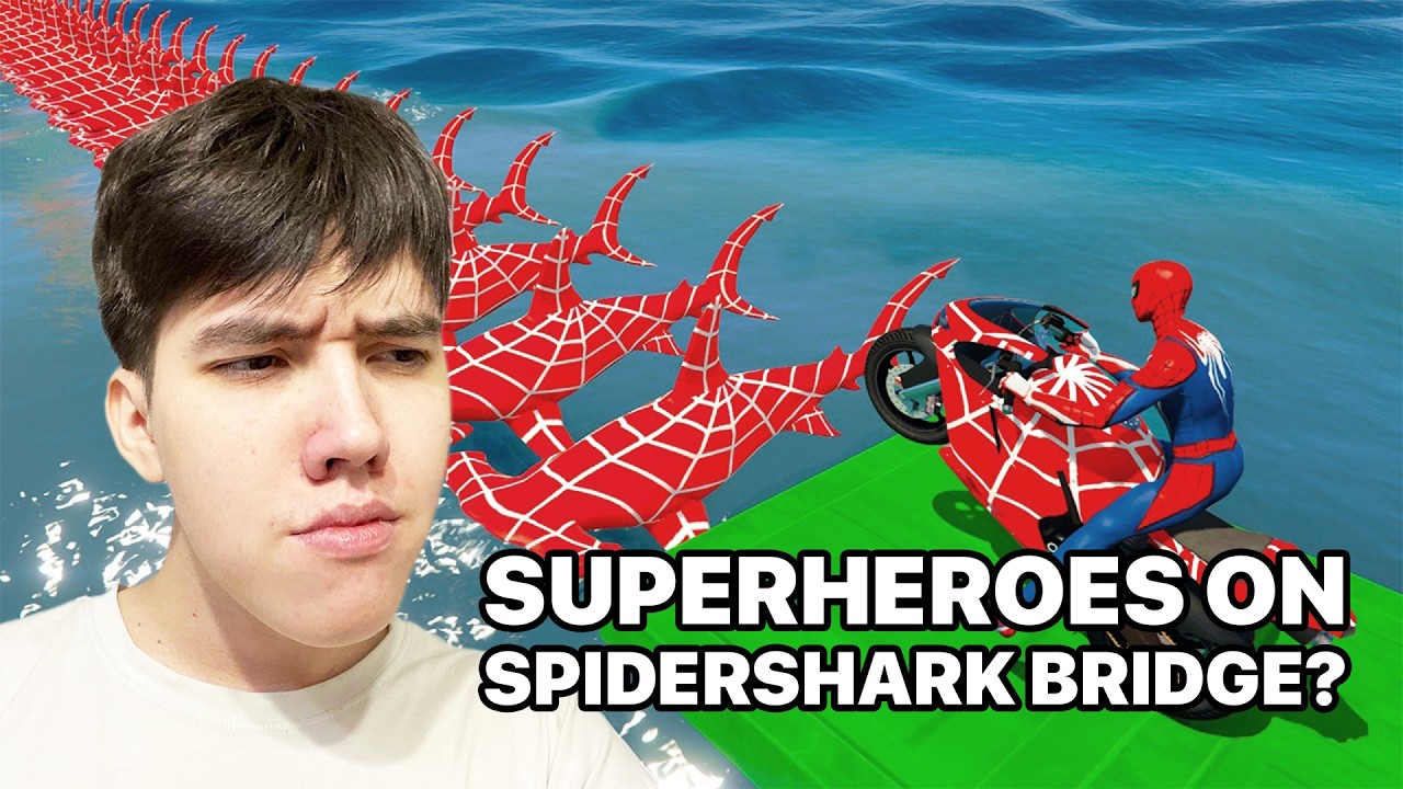 SPIDER-MAN against TUNG TUNG TUNG SAHUR on Motorcycle in RAINBOW SPIDERS BRIDGE | GTA MULTIVERSE