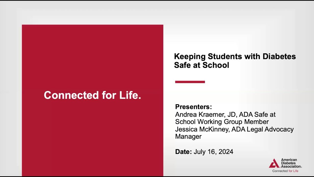 Safe at School®: Keeping Students with Diabetes Safe at School