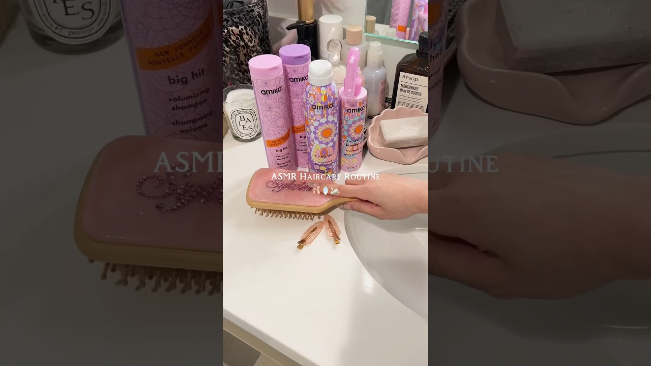 🩰ASMR Hairwash #haircare #cleangirl #hairwashing #selfcare #asmr #fyp #aesthetic #nightroutine