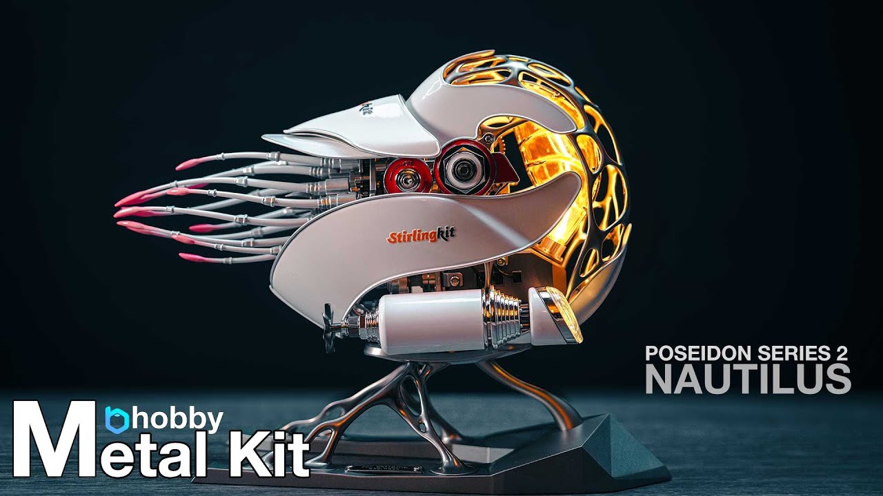Building a Mechanical Nautilus Poseidon 3D Metal Model Kit | Speed Build | Stirlingkit