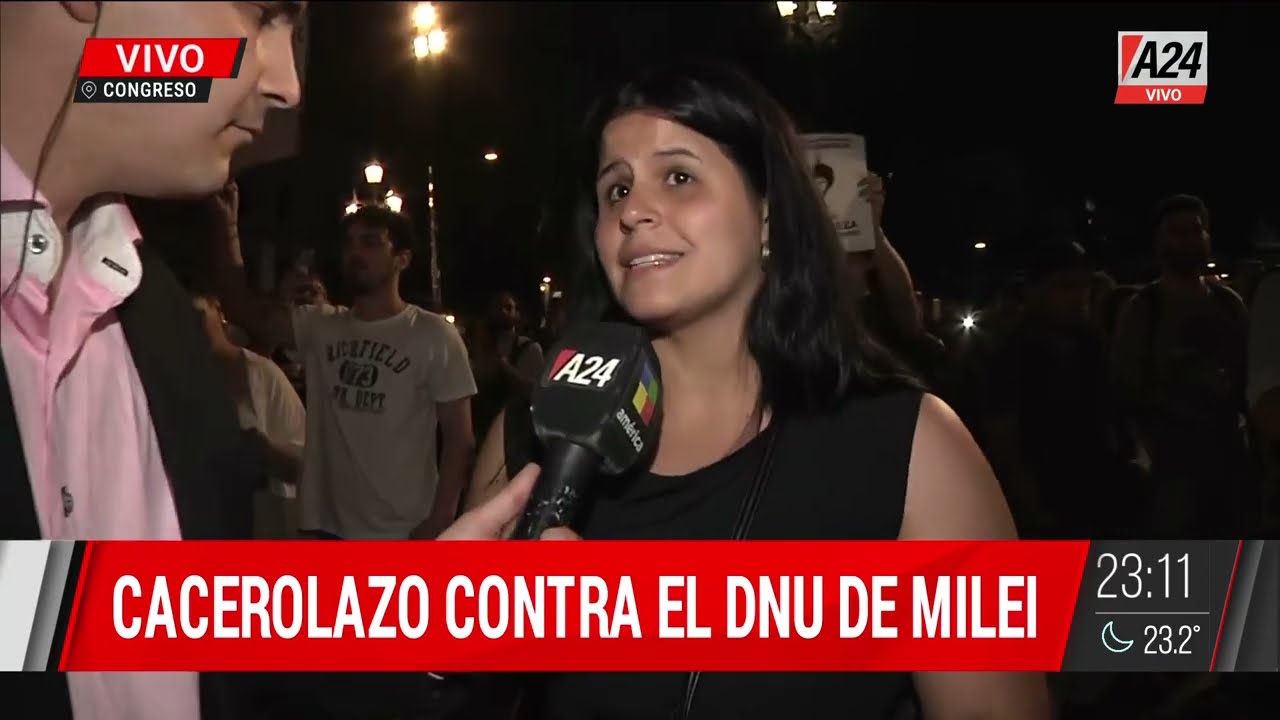 🟤 Cacerolazo contra el DNU de Javier Milei