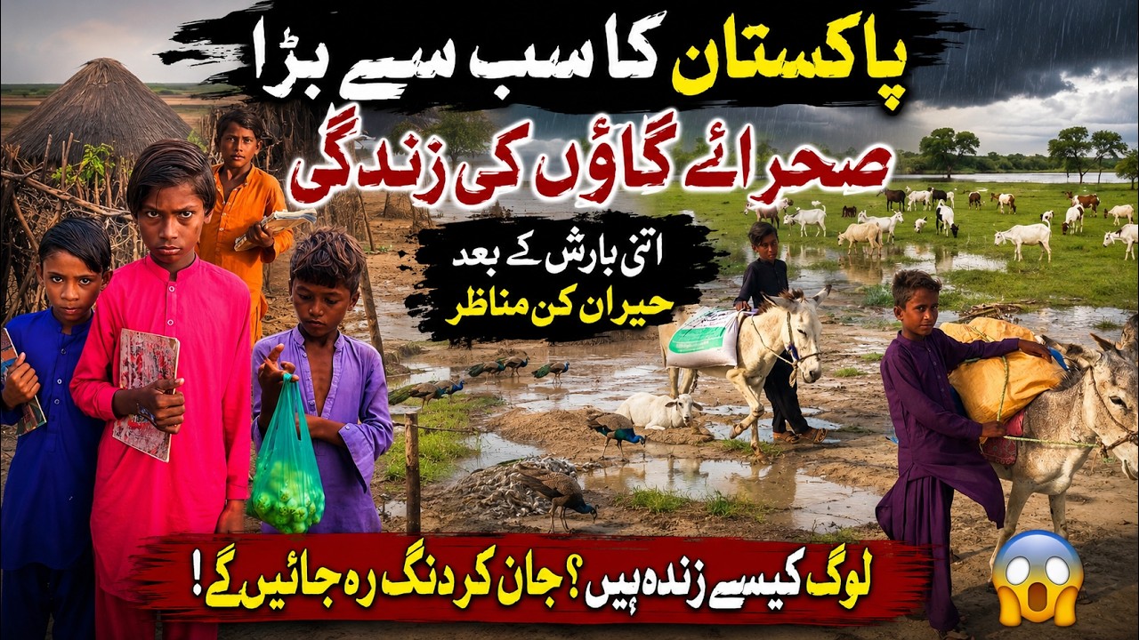 Village Life After Heavy Rain in Pakistan | Mushrooms in Tharparkar Desert | Desert People