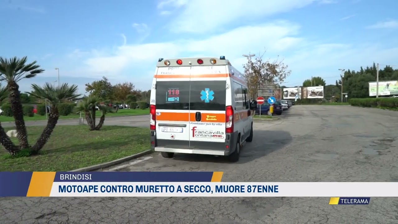 Motoape contro muretto a secco, muore 87enne