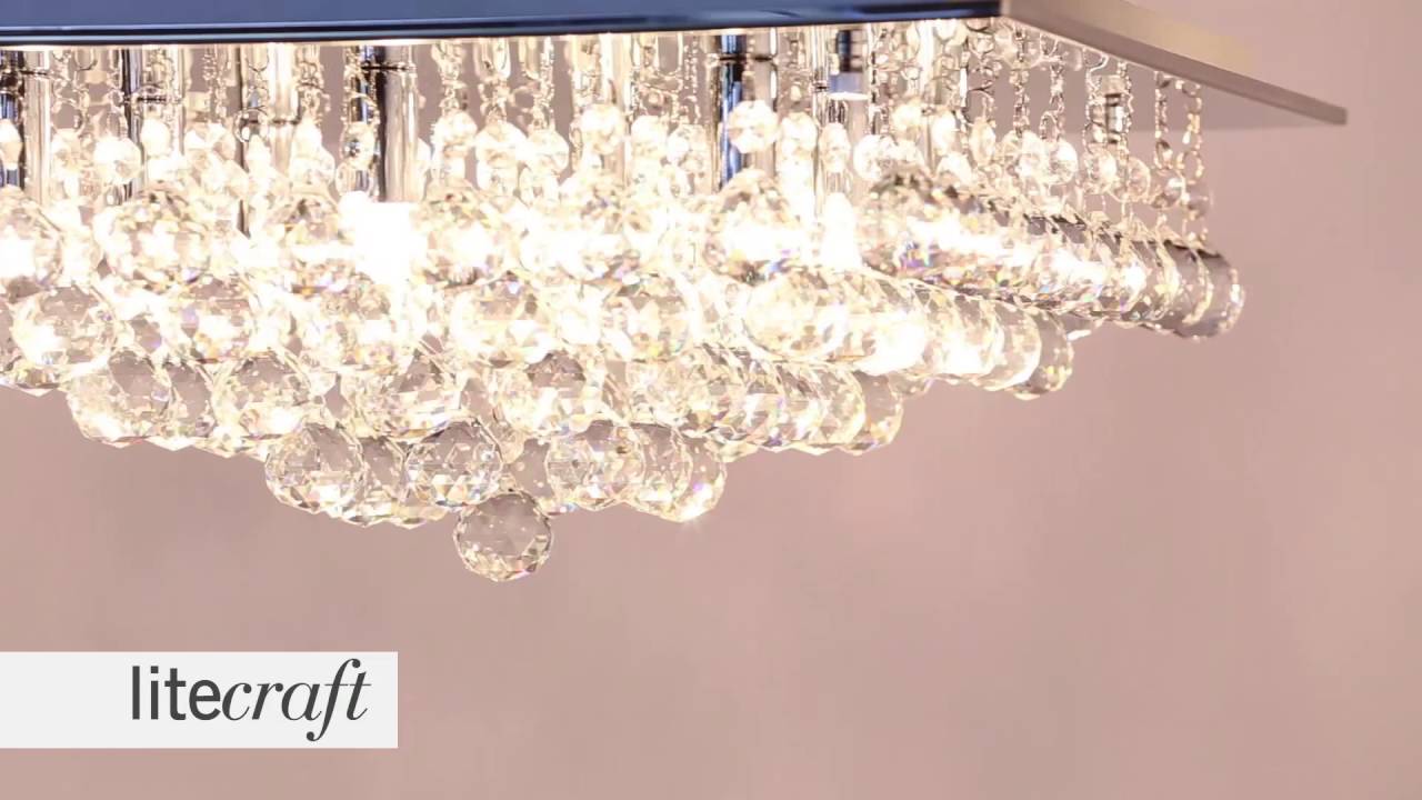Galaxy 8 Light Flush Ceiling Light - Chrome | Litecraft - Lighting Your Home