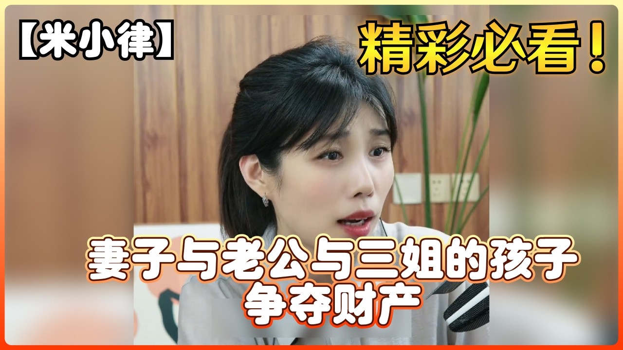 【米小律】妻子与老公与三姐的孩子争夺财产