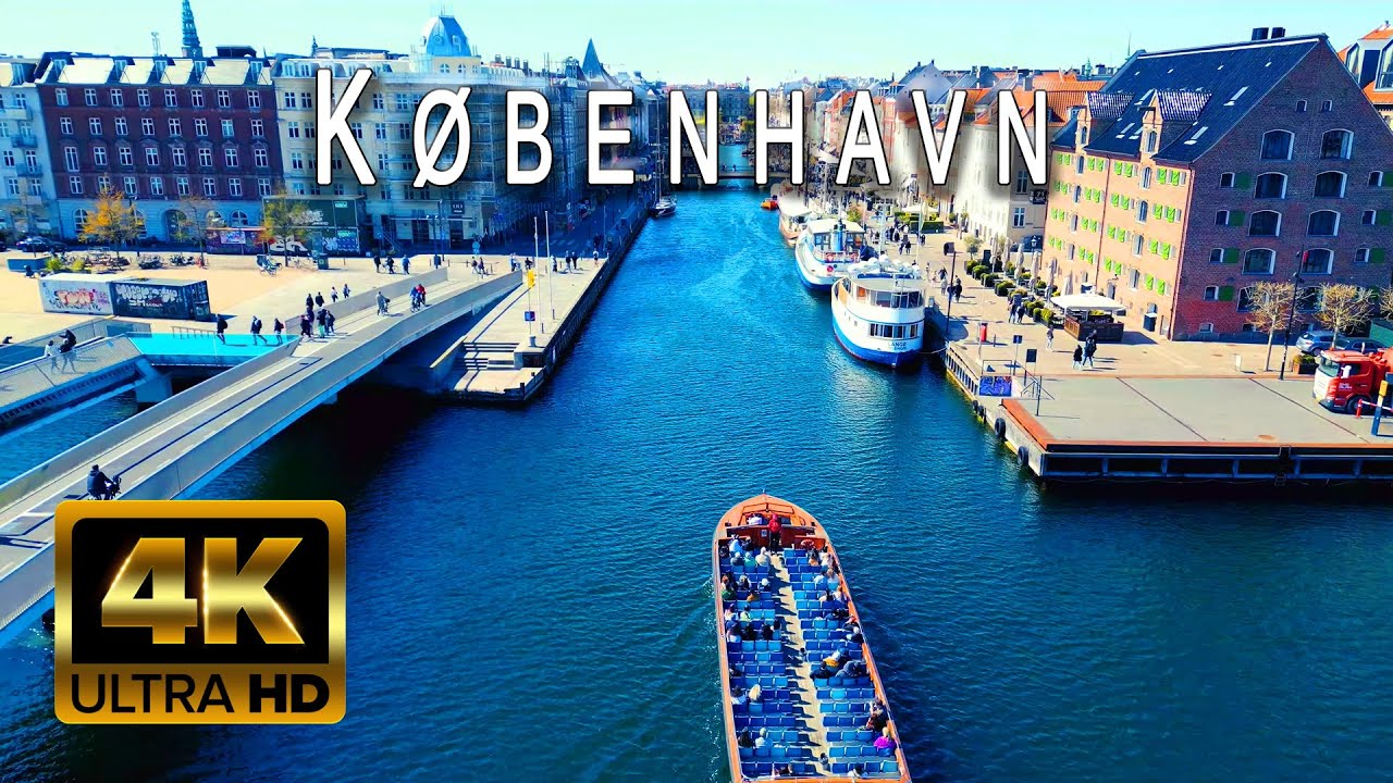 COPENHAGEN 4K | Denmark 🇩🇰 by Drone | Scenic Relaxation with City Sounds