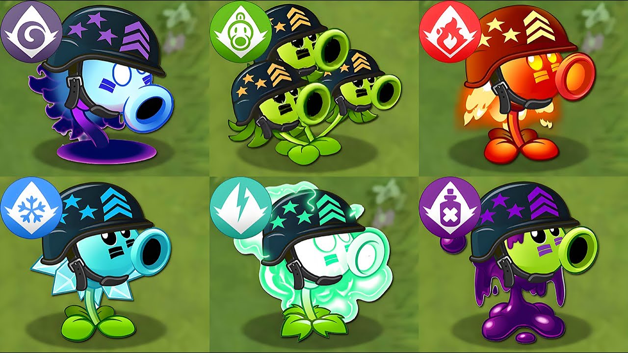 ALL Gatling PEA Power-Up! vs PvZ 2 All Final Boss - PvZ 2 Mod Final Boss