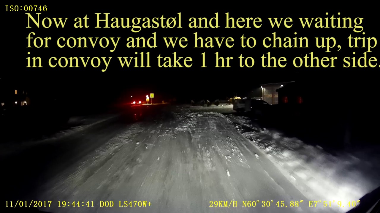 Convoy over Hardanger mountain