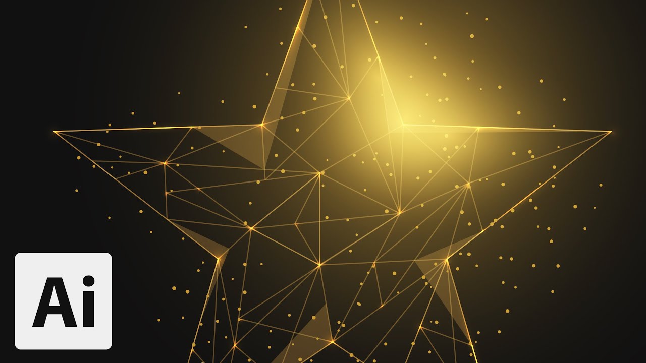 How to Make Low Poly Golden Star | Adobe Illustrator Tutorials