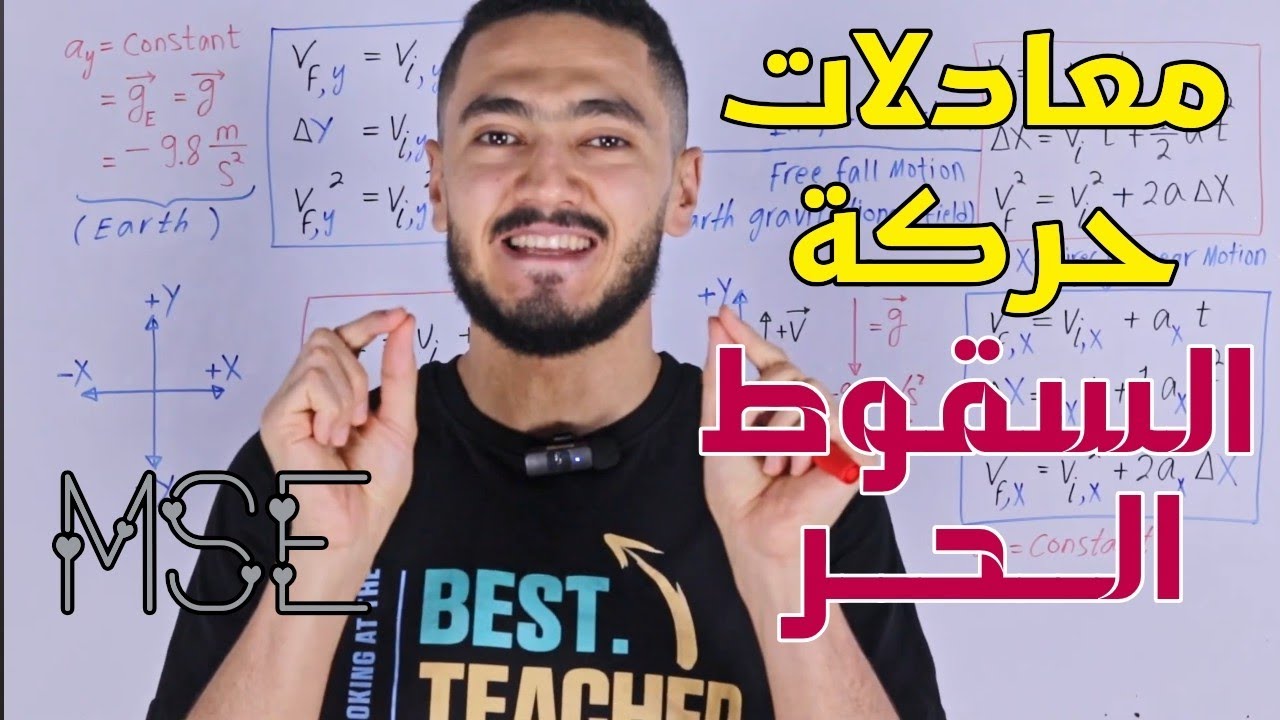 ديناميكا (2ث) 3026: الحركة الرأسية تحت تأثير الجازبية الأرضية (01) إفهم معادلات حركة السقوط الحر 👽
