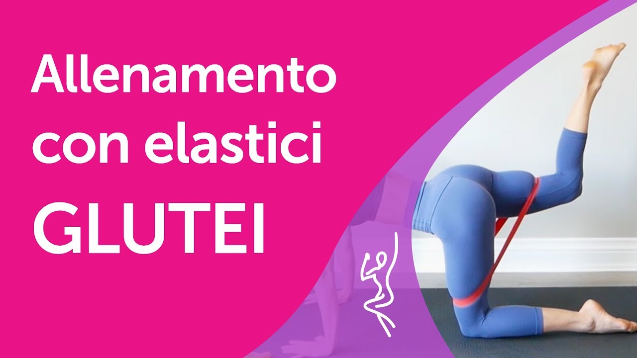 Allenamento con elastici glutei