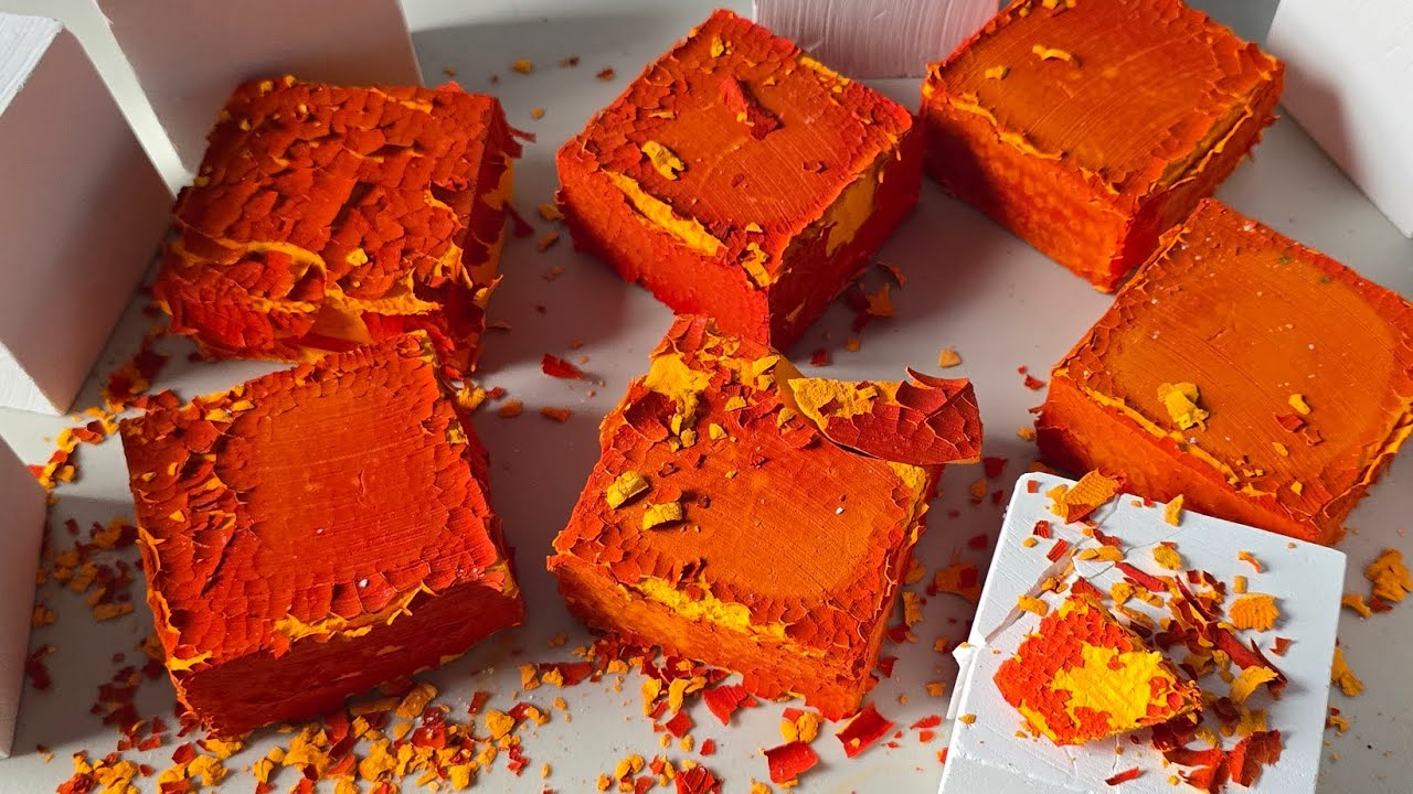 Deep Dyed And Plain Blocks 💛💛🧡🧡 ASMR | RELAXING SOUNDS