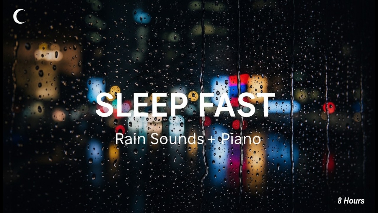 Fall Asleep in 3 Minutes: Deep Sleep Music & Heavy Rain (Dark Screen)