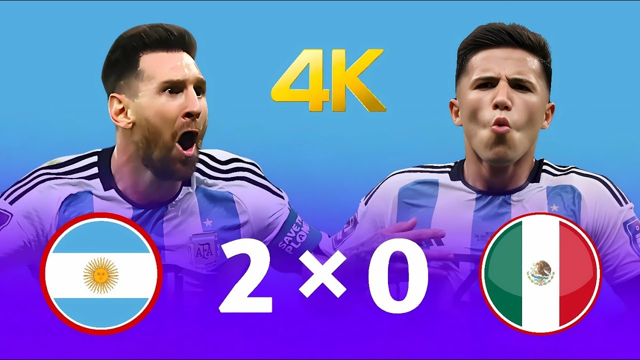 الأرجنتين 🇦🇷 المكسيك 🇲🇽 بداية المعركة الأولى لميسي 🐐 في كأس العالم : فرحة جنونية💪جودة عالية (4k)