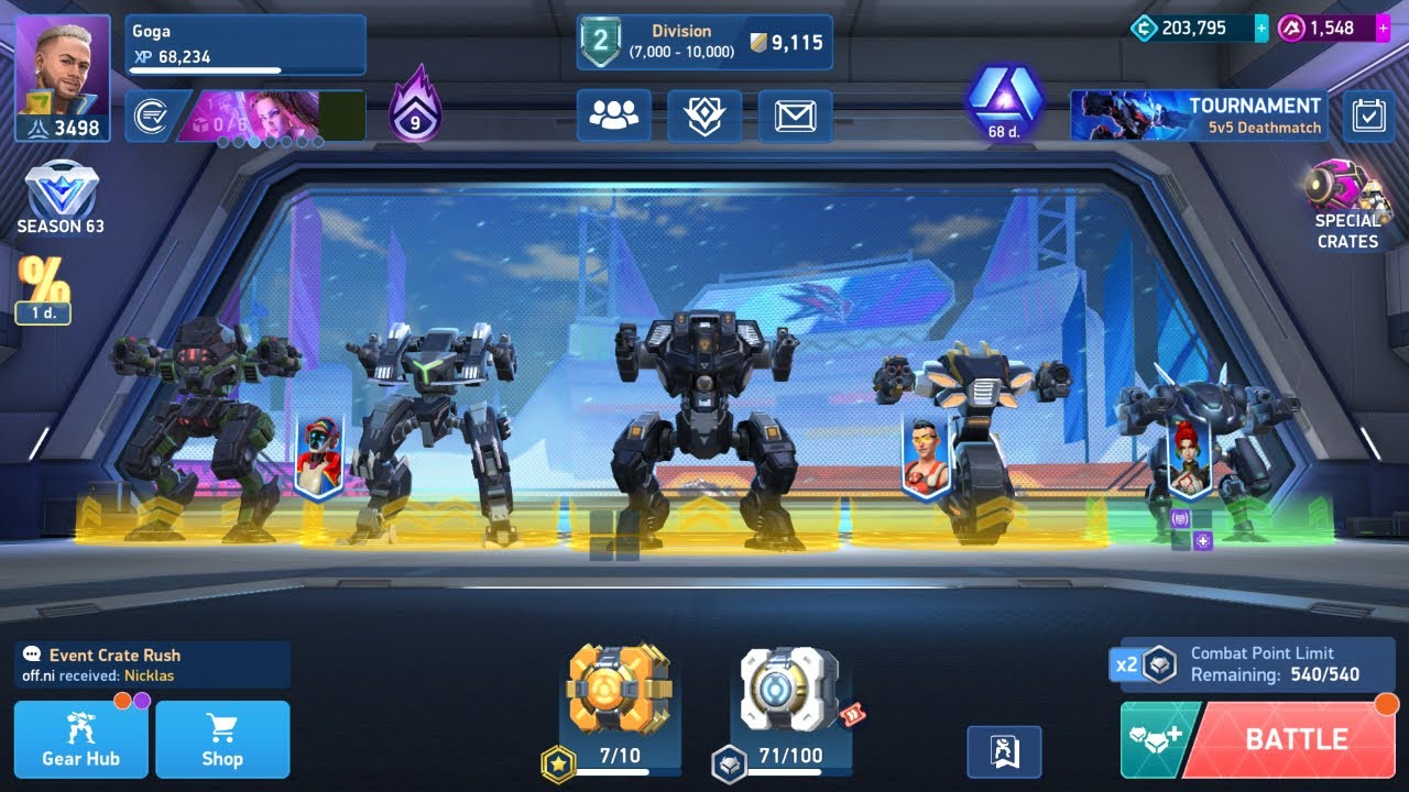 Playing Mech Arena