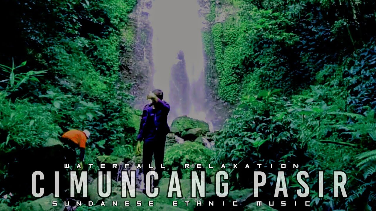 waterfall relaxation with Sundanese ethnic music