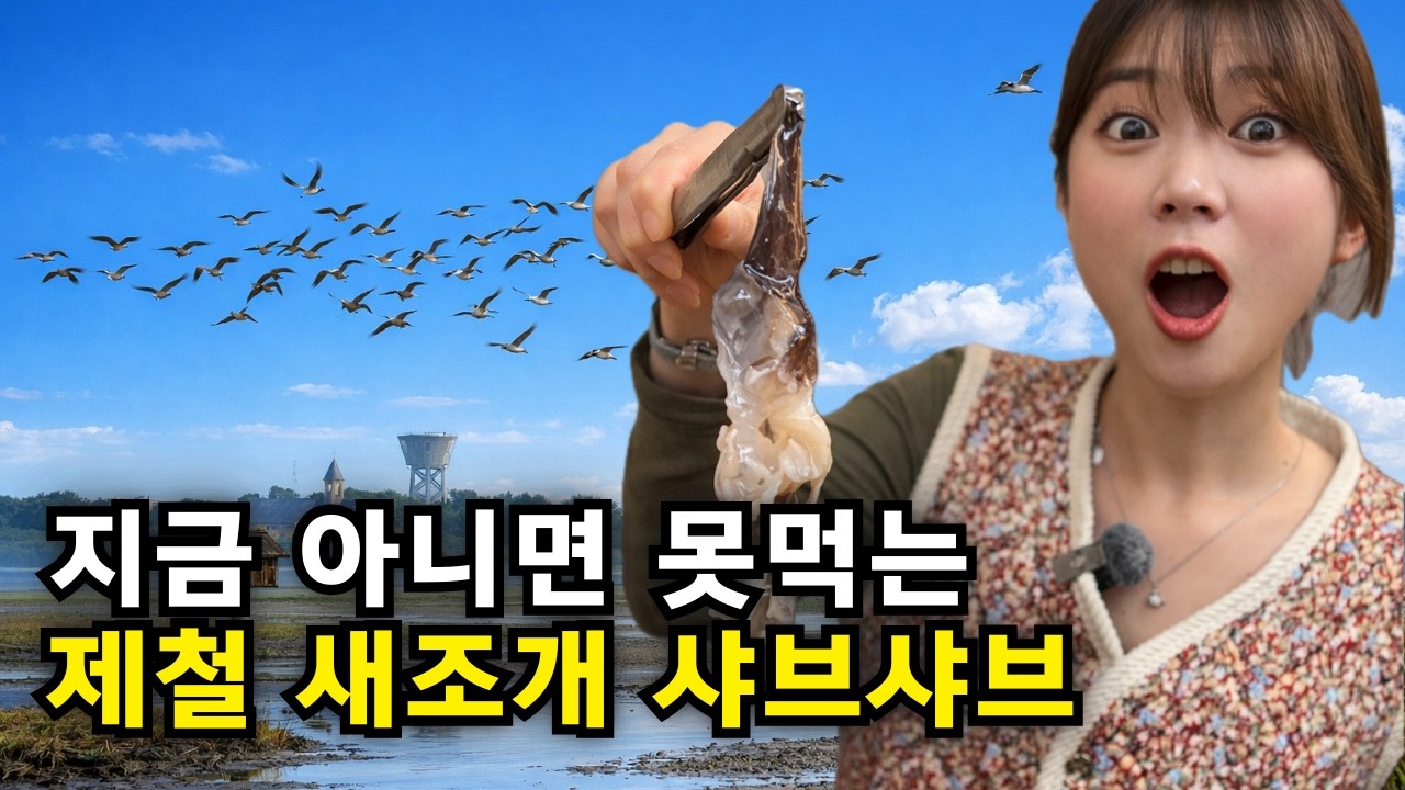 태어나서 처음 먹어본 새조개에 소주한잔 이때만 누릴수있는 극락조합!