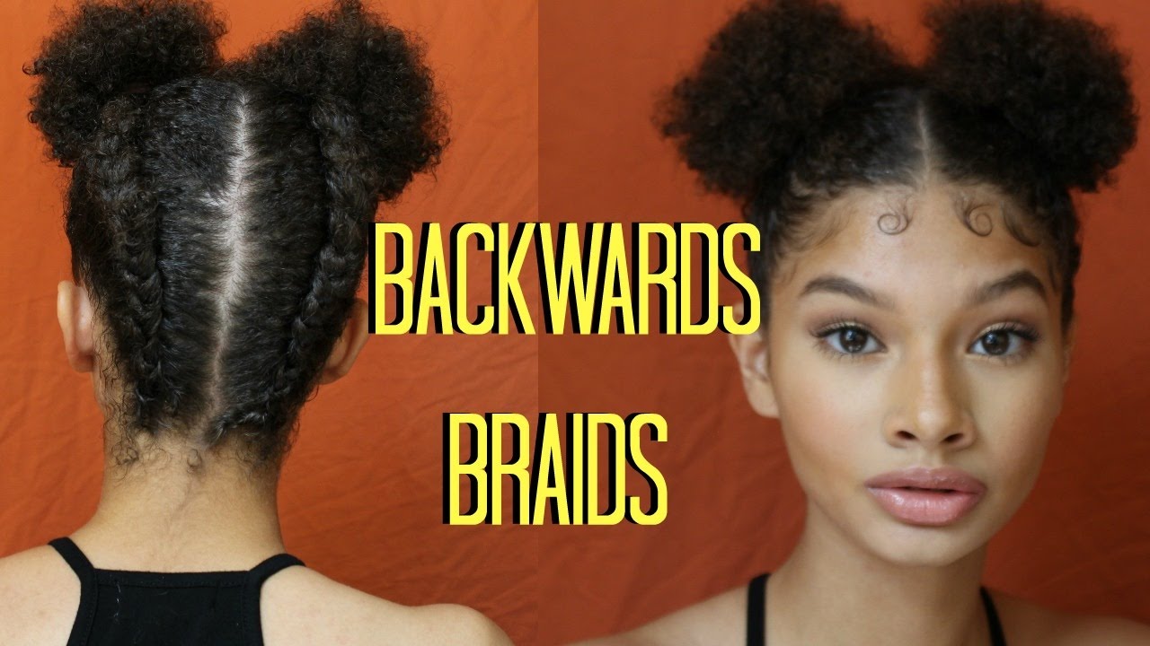 BACKWARDS BRAID INTO A BUN