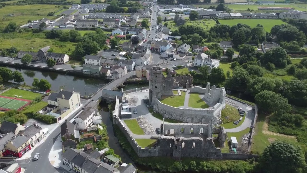 The medieval town of Askeaton, County Limerick, Ireland, On the Wild Atlantic Way. June 2024.