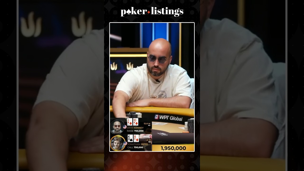 😎Elite fold from Jaffe vs Kenney! #tritonpoker #cooler #highroller