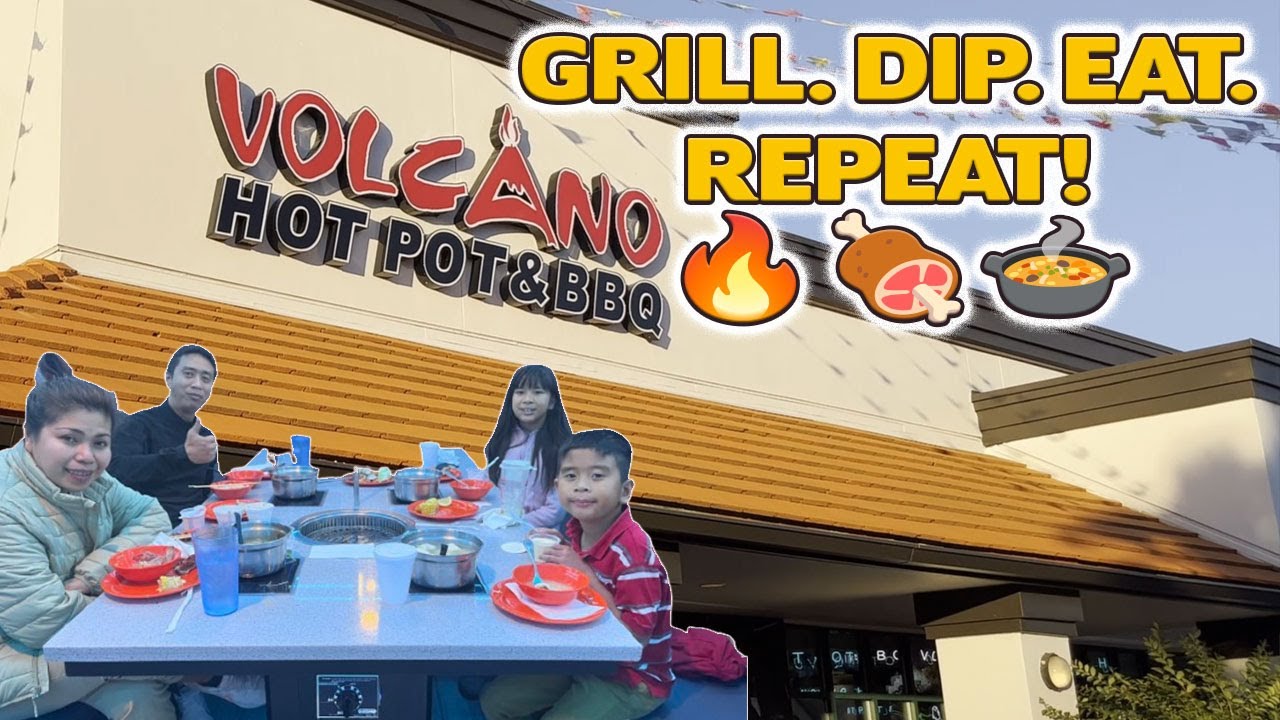 🍲🔥 Grilling & Simmering at Volcano Hot Pot & BBQ in Orlando! 🍖🤤