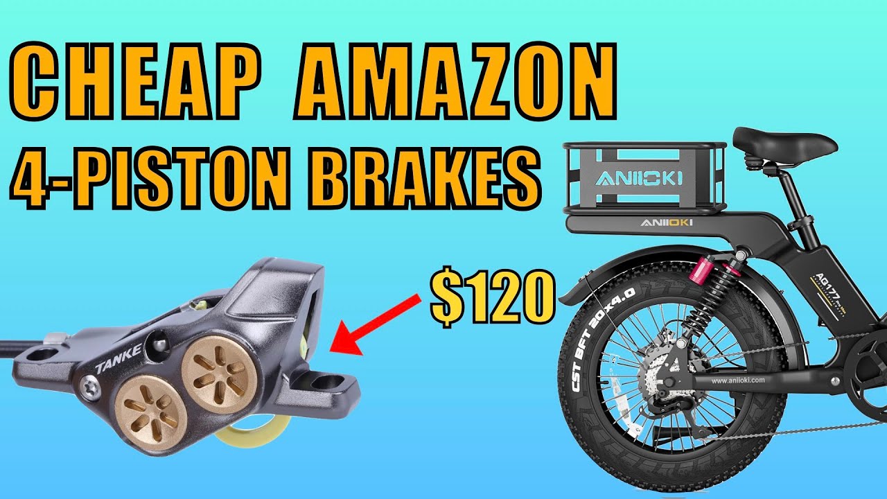 Testing Budget Brakes On My 150lb E-Bike | JFOYH 4 Piston Disk Brakes