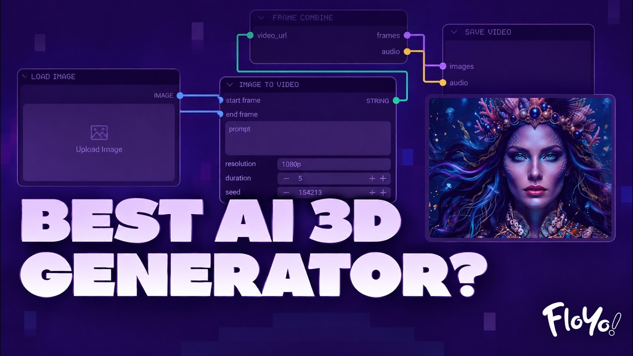Best AI Image-to-3D in 2026? Meshy 7 vs Rodin vs Hunyuan3D vs Hi3D V3 (Tested on Floyo)