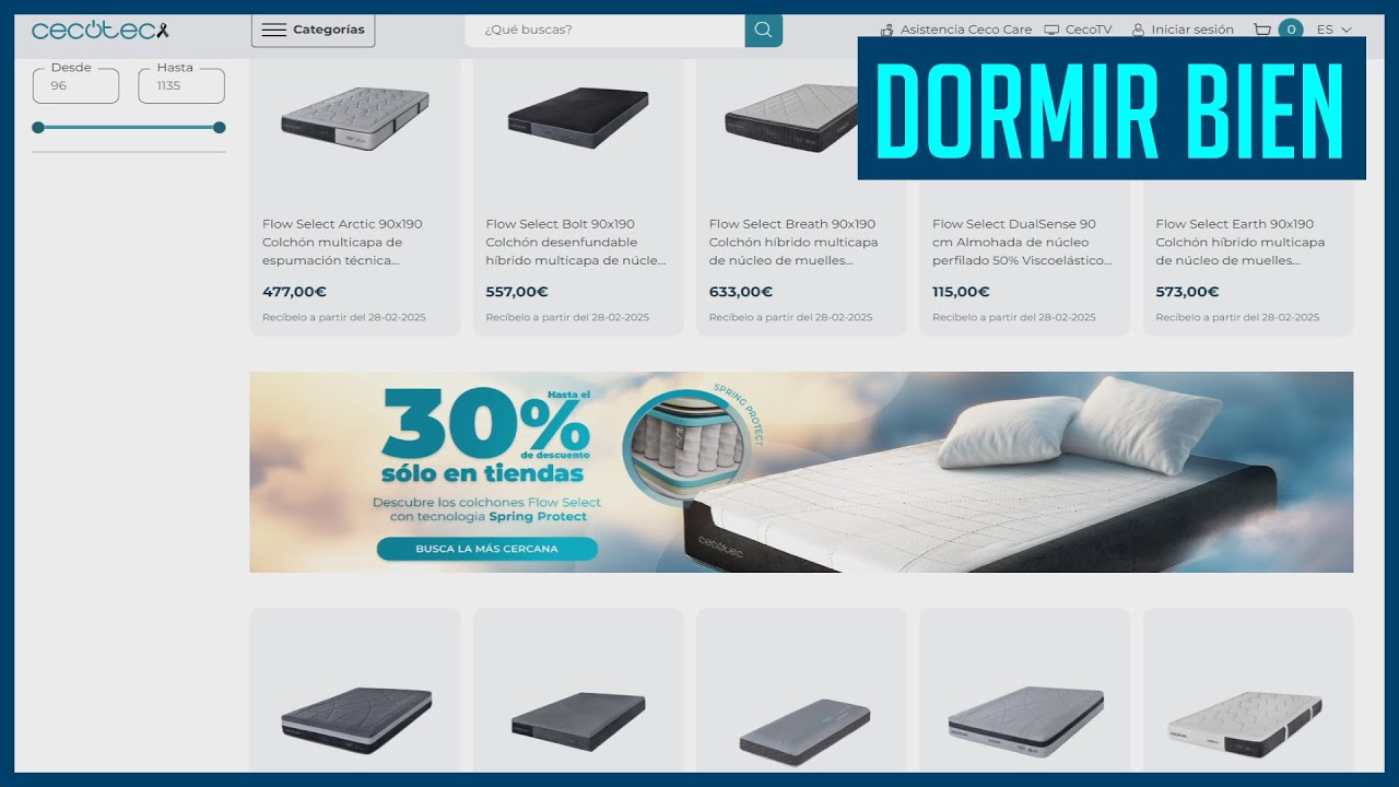 🛌 COMPARATIVA CARACTERISTICAS todos los COLCHONES de CECOTEC