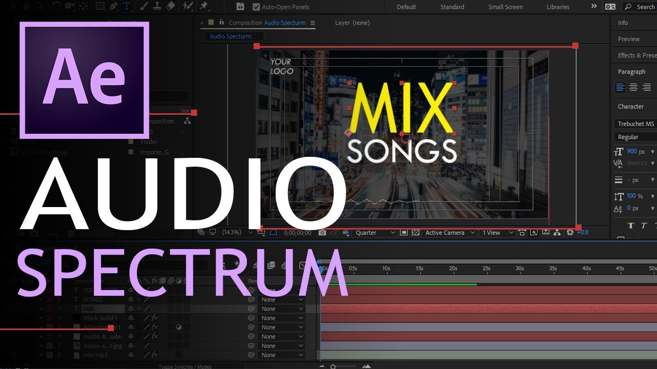 Affter Effects Tutorial : Audio Spectrum | Trap Nation