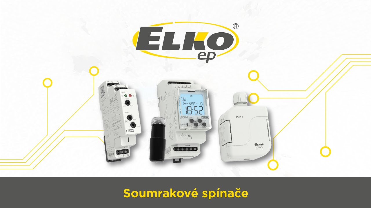 Dílna ELKO EP: Soumrakové spínače řady SOU