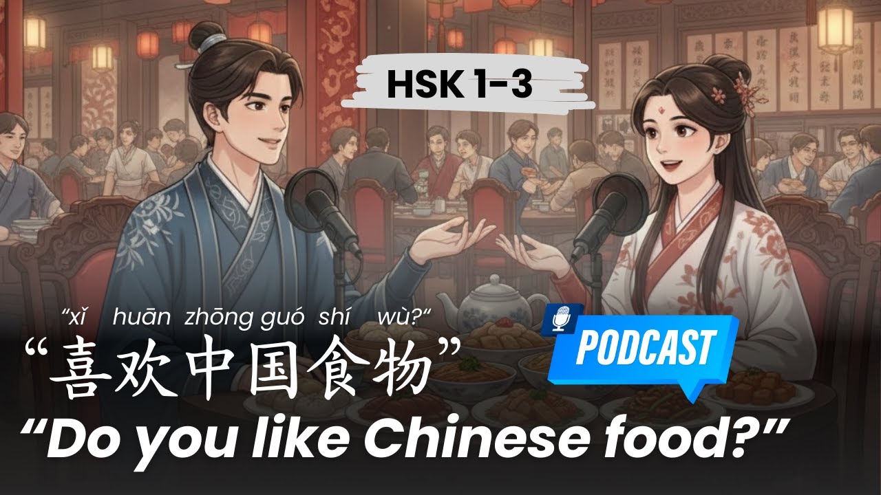 HSK 1-3 l What Chinese food do you like? l 你喜欢中国的什么食物？ l Chinese Podcast