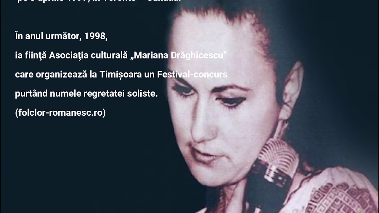 Simion Țeicu despre Mariana Drăghicescu