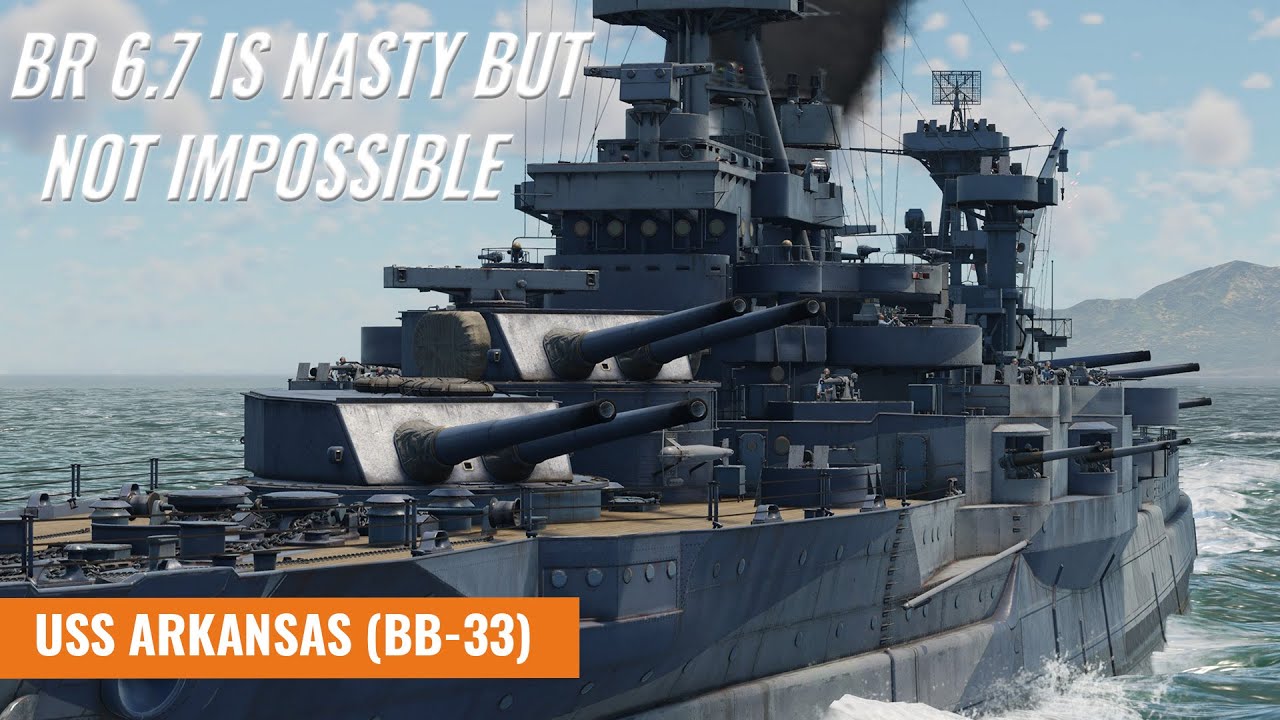 USS Arkansas - Thick Hull, Tiny Guns [War Thunder]