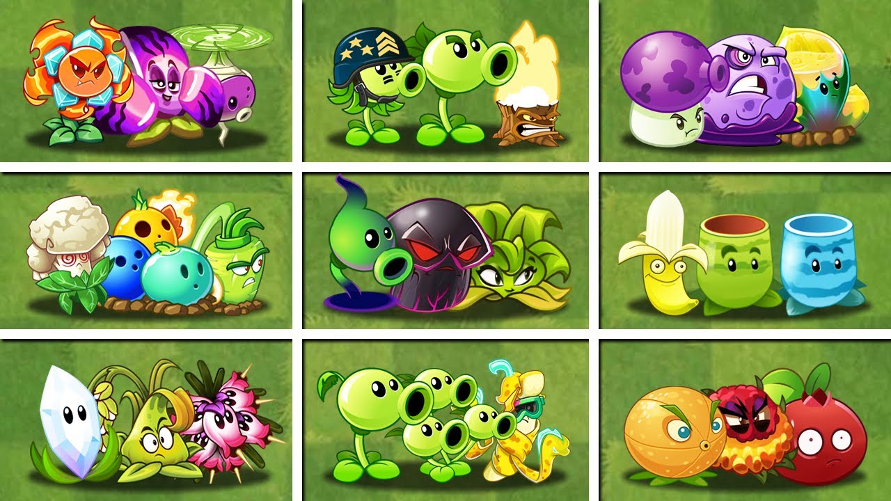 Random 20 Team 3 Plants Max Level - Which Team Plant Will Win? - PvZ 2 Team Plants