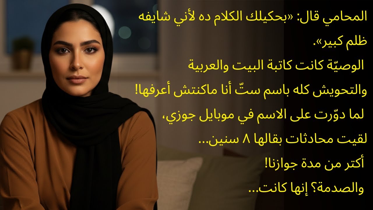 «زوجك كتب وصيّة من سنتين وترك فيها كل شيء لامرأة أخرى»… قال المحامي، وبعدها بدأت الصدمة