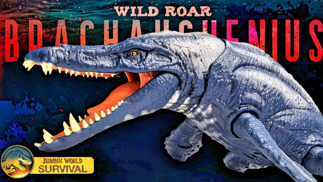 Обзор Mattel Jurassic World Survival Wild Roar Brachauchenius!!!